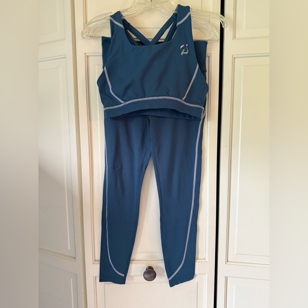 Peloton Move Mission blue seamed set medium